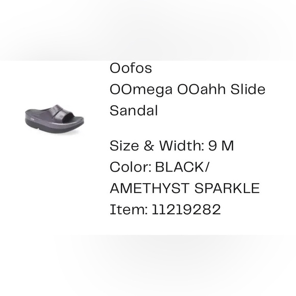 Retired OOFOS OOmega OOahh Sandal in Black and Purple Amethyst - a box included - Picture 7 of 11